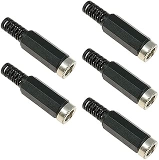 Switch Electronics 2.5mm x 5.5mm Female Socket Jack DC Power Connector Adapter Plug (Pack of 5)