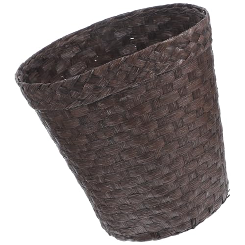 Cesta rectangular de gran capacidad tejida color café multifuncional 2