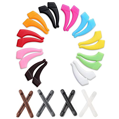 14 pares gafas accesorios antideslizantes y antideslizantes gafas de silicona tiras fijación de piernas gancho fijo para la oreja montura de gafas adecuada para lectura deportiva y otras actividades