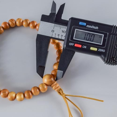 京都あさひ屋 Hinoki Wood Bracelet Japanese Juzu Prayer beads Asian Rosary Cool Zen Handmade Kyoto Gifts for Men Women (7mm) by 京都あさひ屋 - Image 7