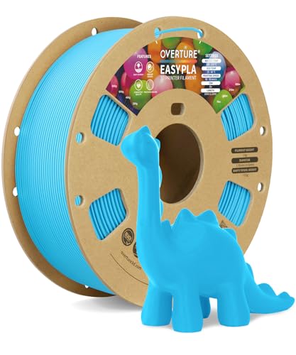 Image of OVERTURE Easy PLA 1.75mm 3D Printer Filament, 1kg PLA Cardboard Spool (2.2lbs), Dimensional Accuracy + /- 0.02mm, Fit Most FDM Printer (Easy Sky Blue)