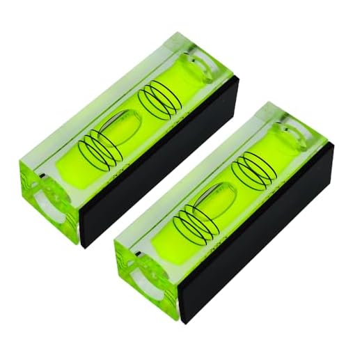 High Precision Mini Level Bubble Small Horizontal Bubble Three Line Horizontal Pearl Level Magnetometer (522015mm Green magnetism 2PCS)