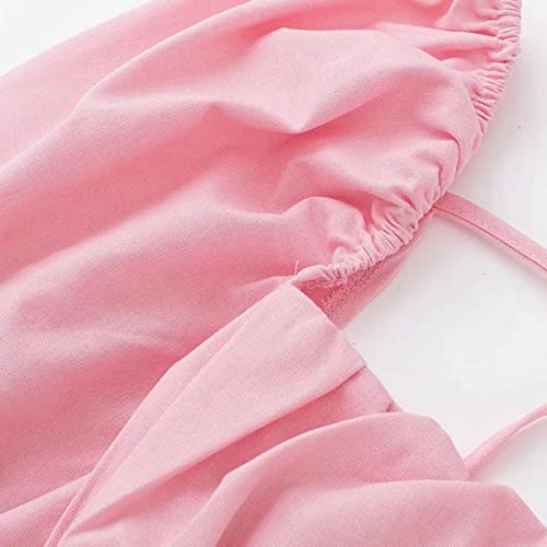 Robe de poupée plissée : la solution anti-chaleur à col carré et manches - 5