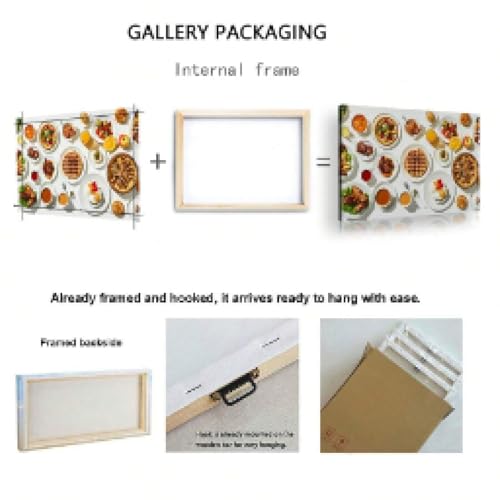Impression sur toile cuisine délicieuse solution pour mur vide salle à manger 70x100