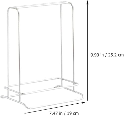 Miniatura 2 de NUOBESTY Percha de percha de acero inoxidable, soporte para apilador, soporte de almacenamiento portátil, soporte para colgar la ropa para balcón,