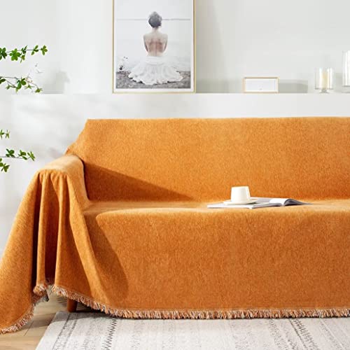 マルチカバー ソファーカバー 大判 長方形 おしゃれ 3人掛け 4人掛け 北欧風 シェニール織 フリンジ付き かわいい ソファカバー ランケット 柔らかい ナチュラル 無地 伸びる 毛布 ほこり キズ 汚れ防止 犬 猫 防止 防塵カバー ソファー ソファ