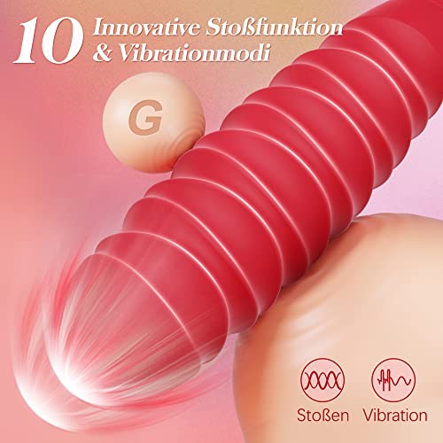 Vibration für frauen Dildo Vibrator Sex Spielzeug für die frau mit 10 Stoßfunktions 3in1 Rose Sexspielzeug mit 10 Zungenlecken Vibratoren Stimulator Erotik Analvibrator Sex Spielzeug für Paare – Bild 4