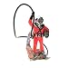 Saim Diver with Hose Live Action Aerating Aquarium Ornament Fish Tank Decoration Rose Red