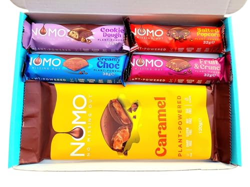NOMO Chocolate Selection Hamper Gift Box | Caramel | Free From Gluten Free Dairy Free Egg Free Nut Free Vegan & Vegetarian | Hamper Exclusive To INTERGALACTIC SWEETS