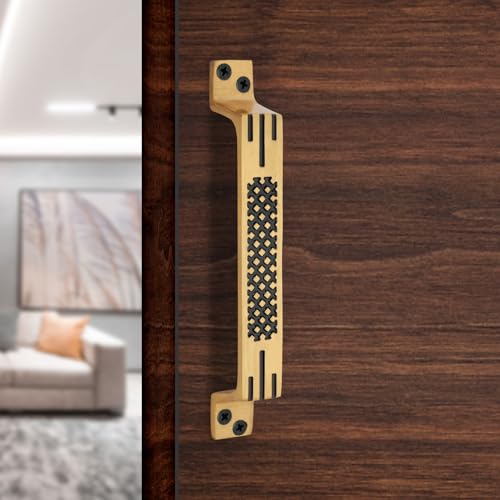 Image of Door Handle Cool Door Handles for Main Door Aluminum (7 Inch), Antique- Finish Door Handles for Home and Office for Wooden & Glass Door Handle, Pull Door Handle (Pack of 2 Pair, Dot)