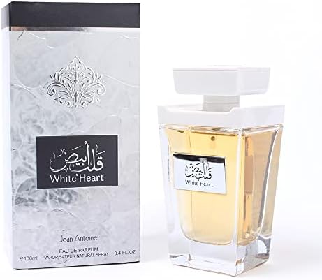 Almas Perfumes โ โ โ Upscale Perfume & Oud co. White Heart Eau De Parfum Spray ููุจ ุงุจูุถ - Unisex Spray - 3.4 Fl Oz (100 ml) - Long-Lasting Aroma - Luxurious Scent of Arabia for Men And Women