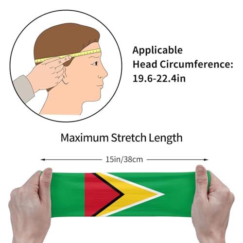 Image of Cute Flag Headbands Women Men Flag Sweatband Sports Headband for Running, Cycling, Yoga Gym, Working Out