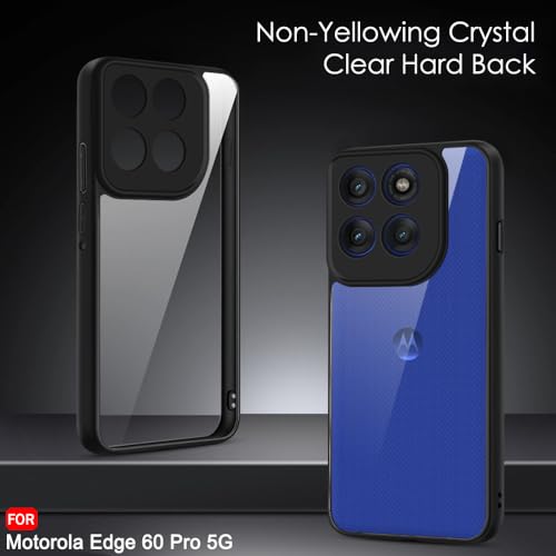 Image of TheGiftKart Hybrid Shockproof Back Cover Case for Motorola Moto Edge 60 Pro 5G | Hard Back Cover Case for Motorola Edge 60 Pro 5G (PC & TPU, Transparent Clear Back, Clear Sides)