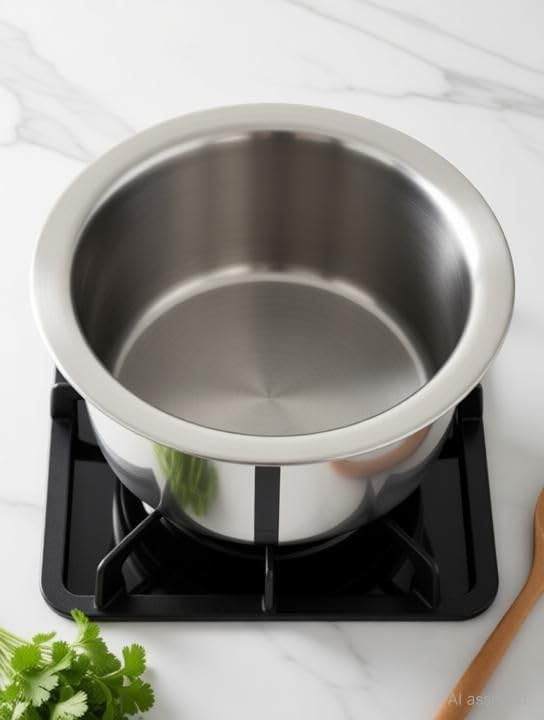 Image of Bhalaria Triply Stainless Steel Tope Flat Bottom 12 | 1.8L Capacity | 2X Faster Heating | Easy to Clean | Uses Less Oil | 100% Food Safe | No PFOA & PTFE | Gas & Induction Compatible Cookware