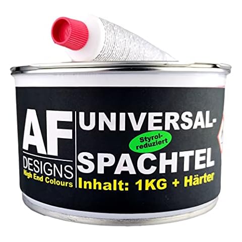 Alex Flittner Designs Universal Filler & Hardener 1 kg Filler Filler Filler Metal Wood Fine Filler Aluminium Zinc GFK Cover