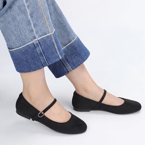 Image of Women's Mary Jane Shoes, Ballet Flats for Women, Square Toe Shoes for Women