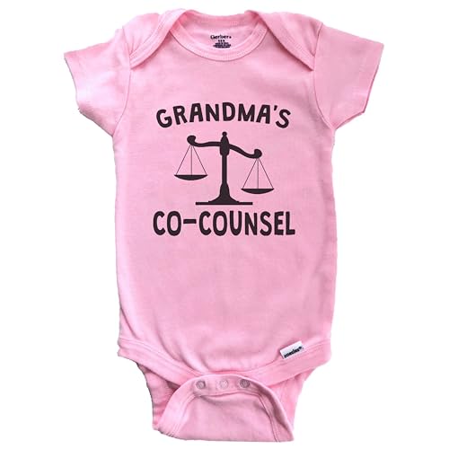 Grandma's Co-Counsel Funny Baby Bodysuit for Grandchild of Lawyer (100% Cotton)