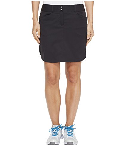 adidas Golf Women's Essentials 3-Stripes Skort, Black, Size 4