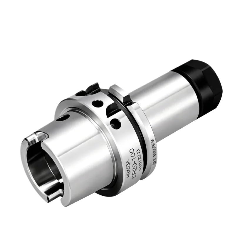 Portaherramientas de alta velocidad de acero inoxidable HSK63A 50A | Cabezal de herramienta de centro de mecanizado de equilibrio dinámico de alta precisión ER16 20 25 32(HSK63A-ER25UM-160L)
