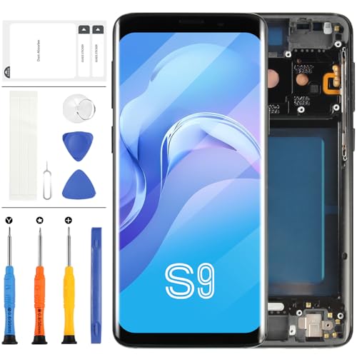 Schermo LCD OLED per Samsung Galaxy S9 G960 Sostituzione dello G960F G960U G960W G9600 Display LCD Touch Glass Digitizer Kit di Riparazione Completo di Montaggio con Telaio nero