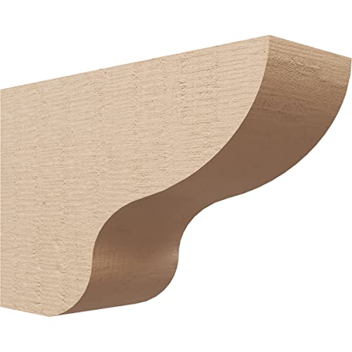 5"W x 15"D x 10"H Classic Greensboro Rough Cedar Woodgrain TimberThane Corbel, Primed Tan