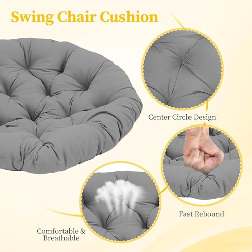 Almohada impermeable RoundCush gris claro para suelo de 90x90 cm 4