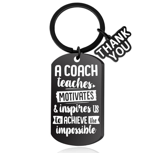 Thank You Coach Sports Ball Keychain