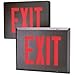 Dual-Lite SEDRBNE LED Exit Sign, Red Letters Aluminum Double Face w/Stencil - Black