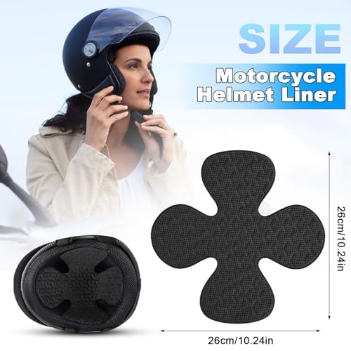 YiePhiot Motorcycle Helmet Liner, Motorcycle Helmet Padding, Helmet Padding Inserts with Hook and Loop Reusable Washable Lining Pad for Hard Hat(1 Pack) - Thumbnail 2