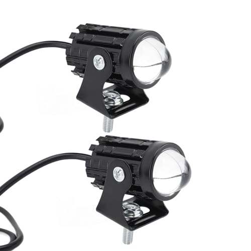 Masyrt Yellow White Motorcycle LED Spotlight, High Low Beam, Waterproof,