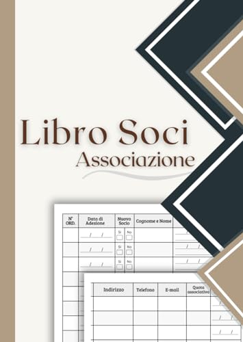 Libro Soci Associazione: Formato A4 (21.08 x 29.69 cm) - 101 Pagine