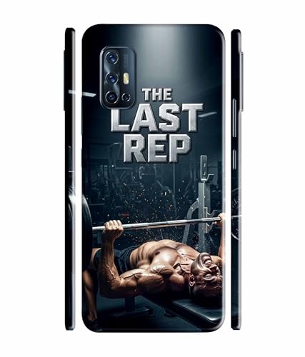Image of Last Rep Gym Motivation Quotes Printed Hard Back Case Cover & Compatible for Vivo V17 (Multicolor) - D1808