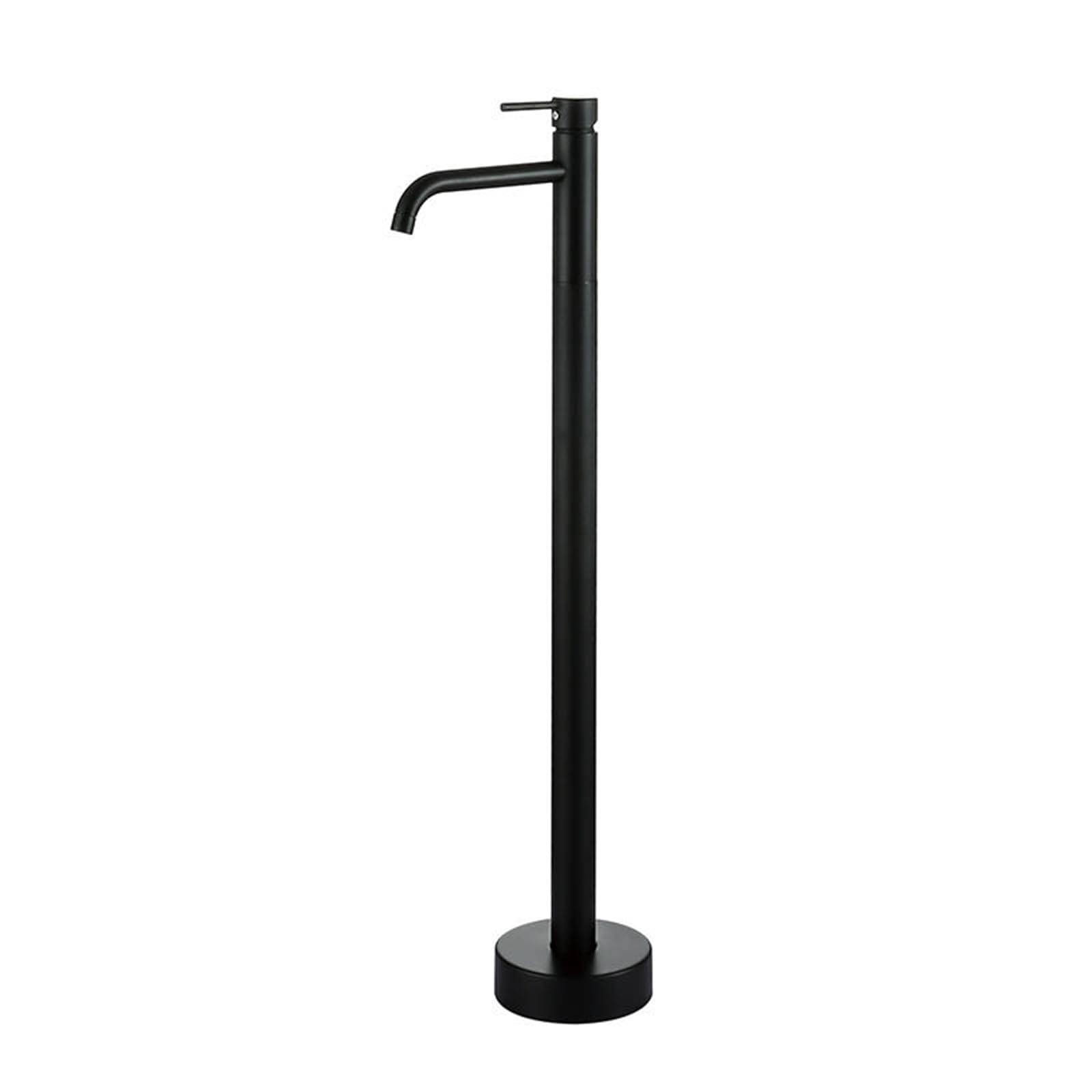 WOTZOV Freestanding Taps For Bath Floor Mounted Freestanding Bath Faucet Hot And Cold Single Handle Floor Standing Bath Mixer Tap, Black