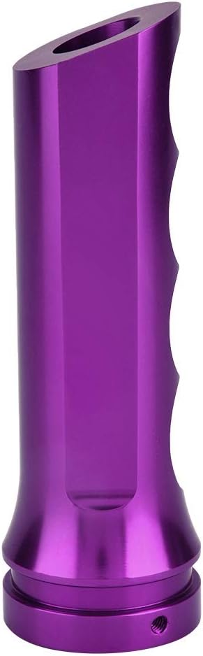 Universal Auto Aluminum Handbrake Cover, Wave Shaped Purple Finish Handle Protector Decorative Hand Brake Sleeve Car Modificate Accessories