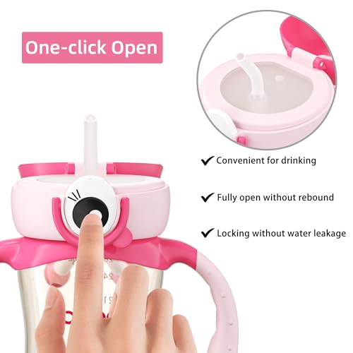 YOHKOH Garrafa de água infantil com canudo 250 ml, à prova de vazamento, sem BPA, garrafa esportiva