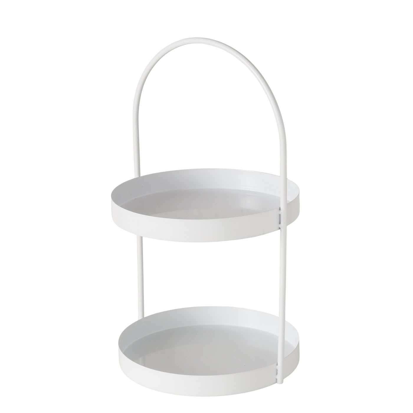 BOLTZE Etagere Joko 2 Ebenen Eisen H 44 cm Ø 26cm weiß