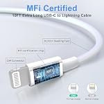 iPhone Fast Charger [MFi Certified] 2 Pack, 20W USB-C Wall Charger Adapter with 10FT USB-C to Lightning Cable, Type-C Charging Plug Compatible with iPhone 14/13/12/11 Pro Max/XS/XR/iPad, White