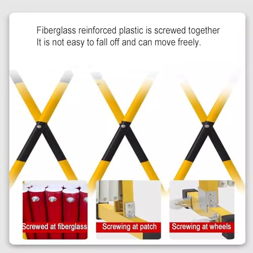 Barrière de circulation rétractable et extensible en acier durable pour délimitation rapide