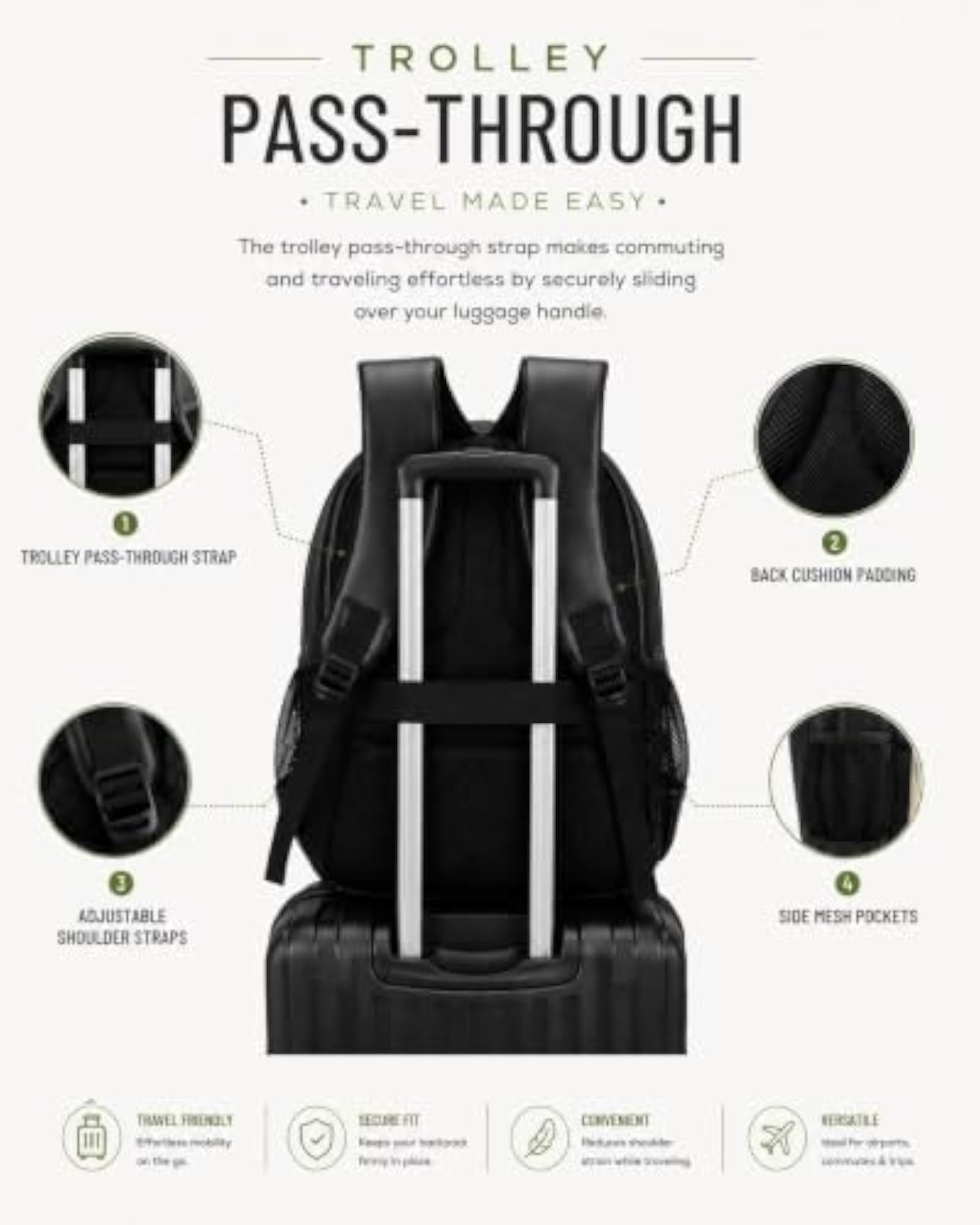 Wildlife Print PU Leather College & Travel Backpack