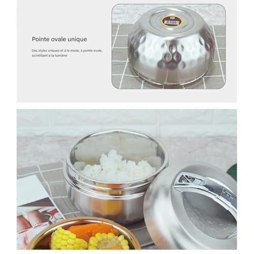 Tarro de comida isotérmica de 1L impermeable con doble pared de acero inoxidable y asa superior 8