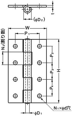 Sugatsune Lamp 90717 Butt Hinge, Stainless Steel
