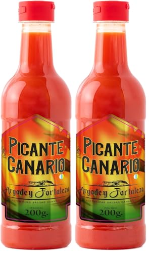 Argodey Fortaleza - Picante Canario 200g - Salsa perfecta para pescados, carnes, verduras, gofio escaldado, papas y sopa (Paquete de 2)