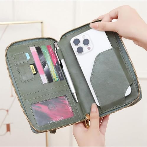 Men's Genuine Leather Wallet with Detachable Chain & Vintage Snap Closure (Black)3