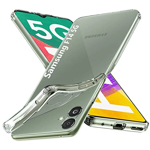 Image of Fashionury Crystal Clear Case for Samsung Galaxy F14 5G | Yellowing Resistance | Transparent TPU Silicone | Raised Camera Lips | Slim Transparent Cover