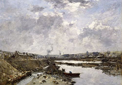 Affiche Fécamp par Eugène Boudin | Impression sur toile déco salon 60x90cm