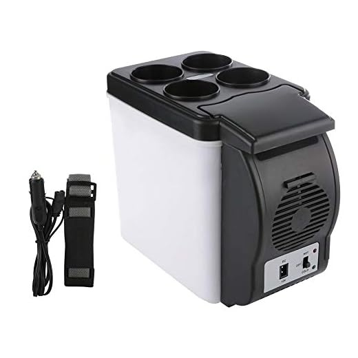 6 L 12 V kompakt resekylare/värmare mini bärbart kylskåp för bil lastbil hem sovsal
