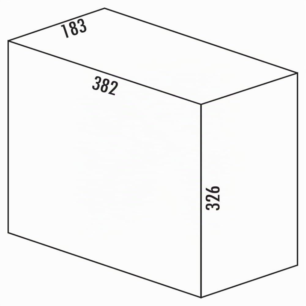 Naber Mülleimer | Modell 8012335 | Volumen 16L | 183 x 382 x 326 mm | Kunststoff Grau