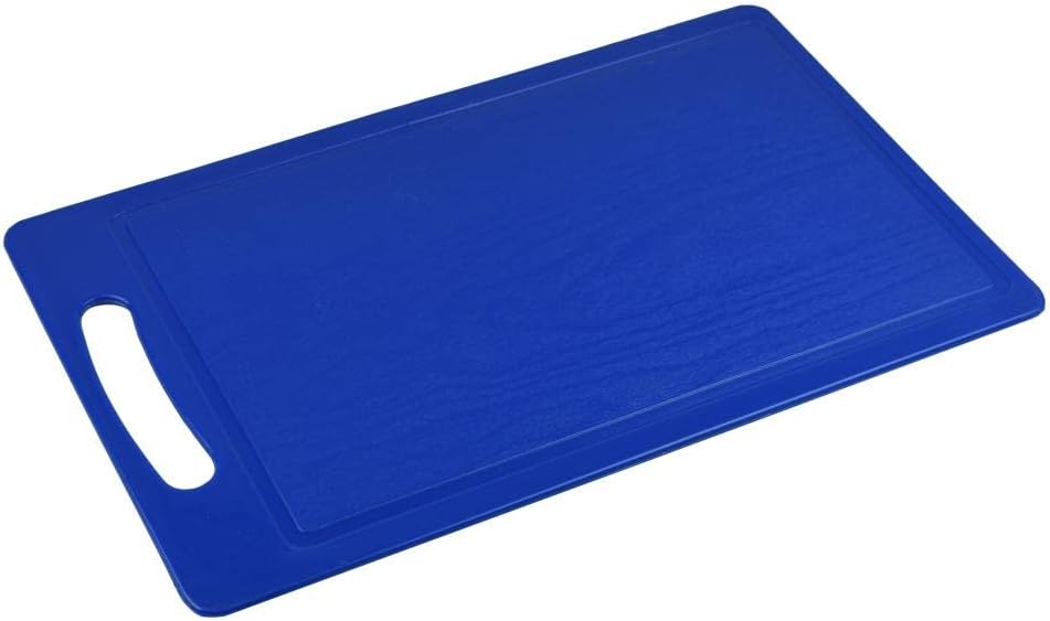 YBM Home Plastic Cutting Board 16x10 inch, Premium Kitchen Chopping Mat with Juice Grooves and Easy Grip Handle, Non-Porous, Dishwasher Safe, BA192a