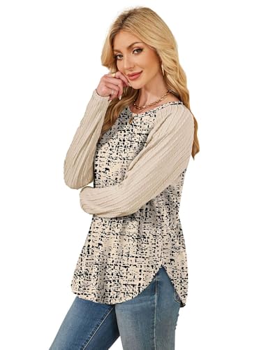 Image of SAMPEEL Sweatshirt for Women Long Sleeve Shirts Crewneck Sweaters Fall Fashion Outfits 2025 Trendy Tunic Tops Plus Size