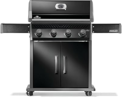 Napoleon Rogue 525 Natural Gas Grill, Black, Stainless Steel Grids - 4 Burners